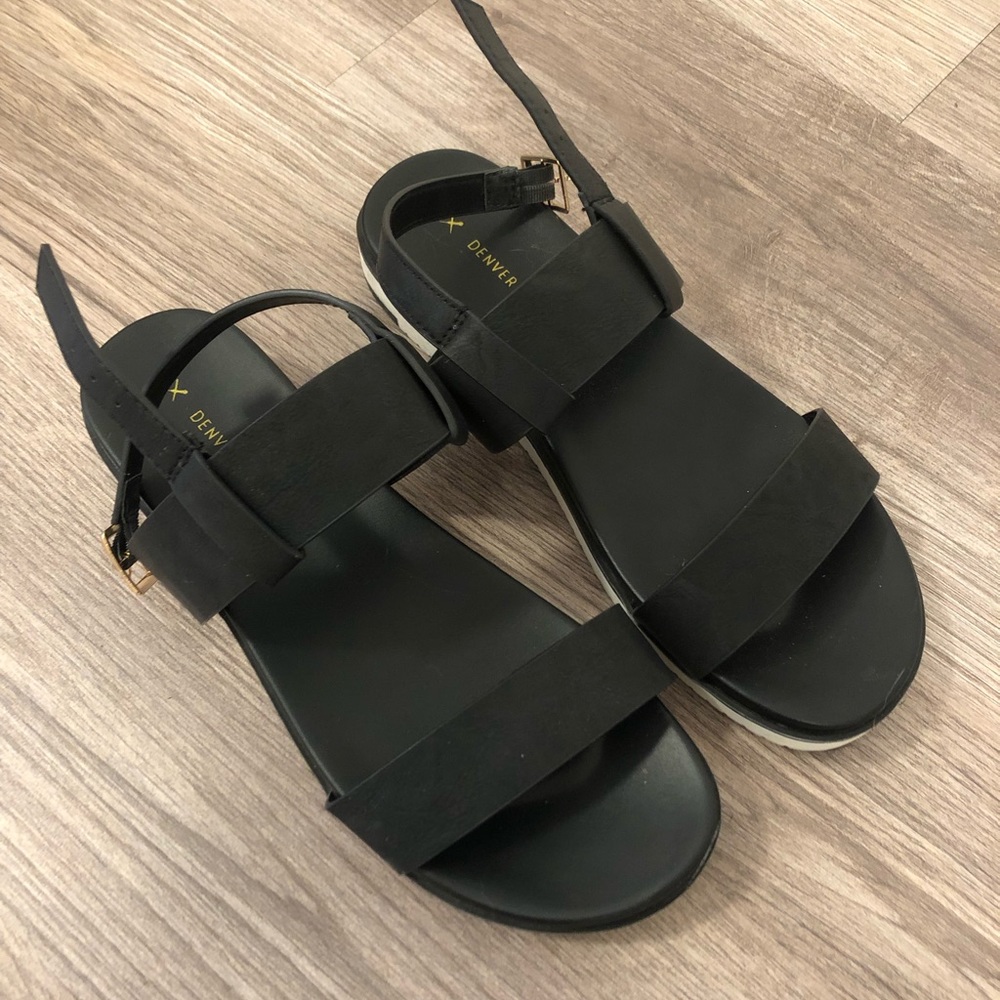~3/$15 Black Ankle Strap Sandals